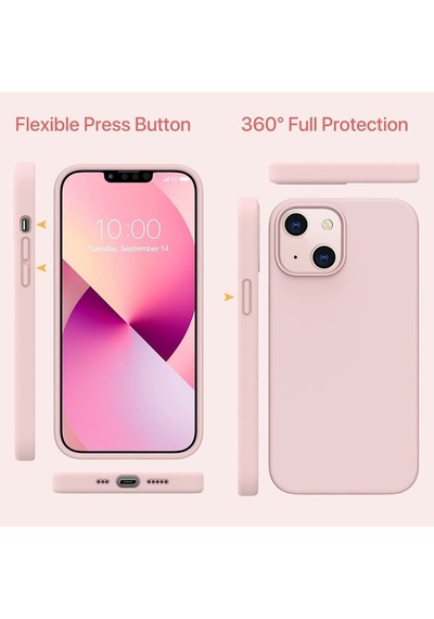 Apple Uyumlu  iPhone 13 Kilif Lansman Kapak Içi Kadife Silikon 0,3 .Mm 510522553