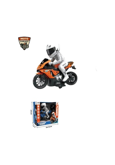 Th-speed X Uzaktan Kumandalı Rc Motosiklet Model - Turuncu- 1/10 Ölçek - Yarışçı Figürlü