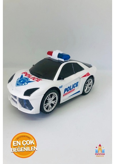 Oyuncak Polis Arabası - Ses Efektleri Ve Işıklarıyla Gerçekçi Polis Takibi Heyecanını Yaşayın Beyaz