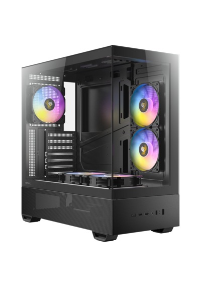 Antec Cx705 Argb Mid Tower Oyuncu Kasası - 270 Panoramik Temperli Cam - 5x120mm Argb Pwm Fan - Atx / Micro-atx / Itx - Usb Type-c 3.2 - 360mm Radyatör Desteği - 430mm Gpu Uyumu