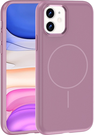 Nourthkiingdom Apple Uyumlu iPhone 11 Kılıf M-safe Şarj Özellikli Metal Kamera Çerçeveli Nrtk Edi Silikon Kapak - Mor Mor
