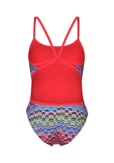 Arena Ondulation Swimsuit Lace Back Kadın Mor Yüzücü Mayosu 008155194 Mor Mor