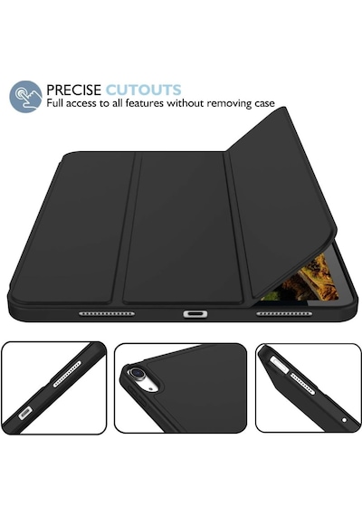 Apple Uyumlu iPad, Air 11inç M2 2024 Kılıf Kalem Bölmeli Smart Case A2902 A2903 A2904