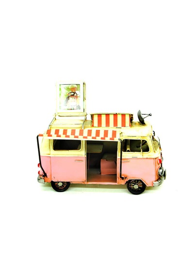Dekoratif Metal Minibüs Çerçeveli Ve Tenteli C0239 Model-m34