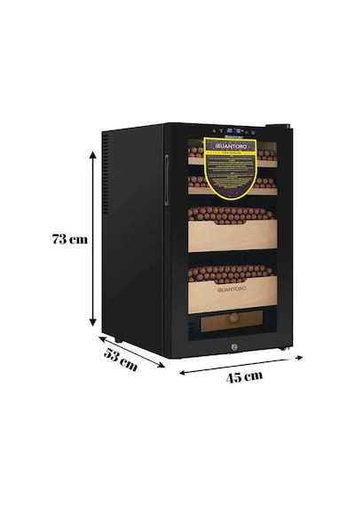 Quantoro Qcc-8 Elektronik Nemlendirme & Soğutmalı Siyah Puro Dolabı - Qtr-008
