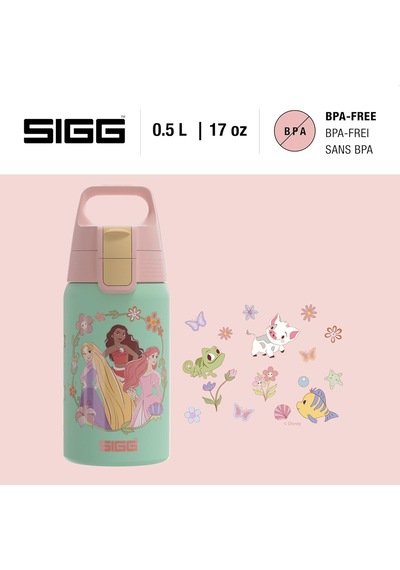 Sıgg - Shield One Disney Prensesleri Paslanmaz Çelik Çocuklar İçin İçecek Şişesi - Gazlı İçecekler İçin Uygu Genel