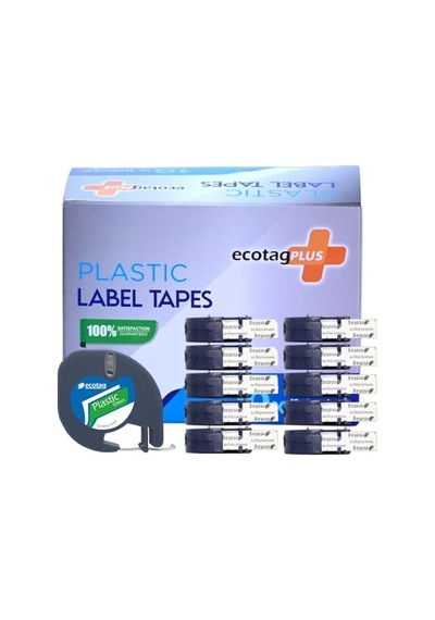 Dymo Letratag Etiket Yazcı Ve 10 Adet Şerit Etiket 12 Mm X 4 Mt Plastik Yeşil Genel
