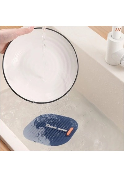 Süzgeçli Lavabo Gider Koruyucu Mat Gri Renkli