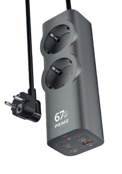 67w 2xac 3xtype-c 1xusb Çıkış Akım Korumalı Çoklu Priz 2200w Güç, Hızlı Şarj Destekli, Kompakt Tasarım 1.5