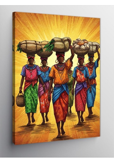 Kanvas Tablo Afrikalı Kadın İşçileri 100cmx140cm
