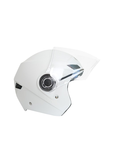 Gp Gx Mks005-Pw Şeffaf Vizörlü Motosiklet Yarım Kask Beyaz