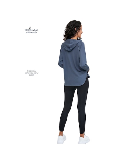 Kadın Eşofman Takım Antrasit/siyah Spor Tunik & Slim Fit Tayt Sports And Casual Tracksuit 3064 Antrasit / Siyah