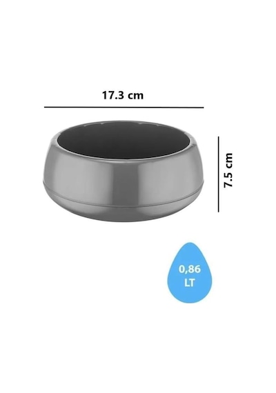 Omnipazar So-eas1 Dekoratif Elvan Arajman Sukulent Kaktüs Saksı 0.86 Litre No 1 Antrasit 116