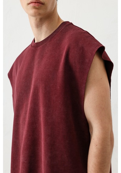 Basic Kolsuz Tişört Bordo