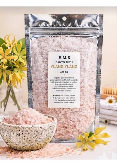 400 Gr Ylang Ylang Kokulu Banyo Tuzu Küvet & Jakuzi Tuzu Manikür & Pedikür Tuzu Ayak Bakım Tuzu.