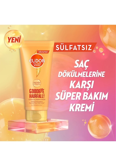 Elidor Sülfatsız Süper Saç Bakım Kremi Goodbye Hairfall 170 ML