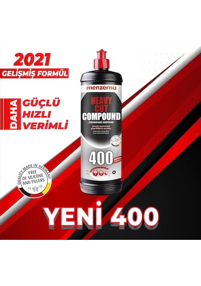 Menzerna 400 Fast Gloss Yoğun Çizik Çıkarıcı Pasta Yeni 1lt