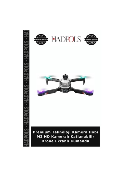 Premium Teknoloji Kamera Hobi M2 Hd Kameralı Katlanabilir Drone Ekranlı Kumanda