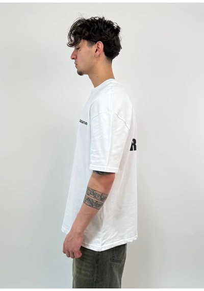 Zaee One Life Baskılı Oversize Tişört Beyaz