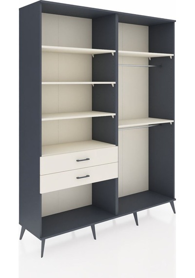 Hyperion Gardrop 6 Raflı 2 Çekmeceli 2 Askılı 176x44x221 Antrasit-aytaşı Aytaşı Hyperion Gardrop 6 Raflı 2 Çekmeceli 2 Askılı 176x44x221 Antrasit-aytaşı Aytaşı