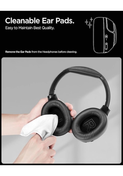 Spigen P10 ASD09691 Bluetooth 5.4 Kulak Üstü Kulaklık
