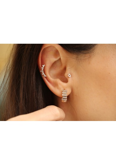 Reis Kuyumculuk Tragus Havva T10056 Altın  Küpe