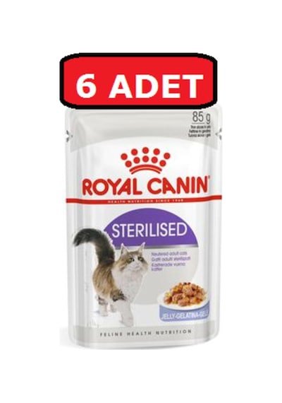 Sterilised Kısır Kedi Yaş Mama 6 Adet X 85 Gr Jelly Pouch Jel