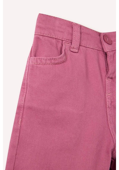 Defacto Regular Fıt Esnek Bantlı Paça Gabardin Pantolon Kız Bebek G8139a526spbr123 Bordo-br123