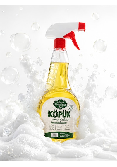 Köpük Arap Sabunu 750 Ml, Leke Çıkarıcı, Yağ Çözücü, Vegan Ve Bitkisel İçerikli, Çok Amaçlı Yüzey Temizlik Sabunu Tekli