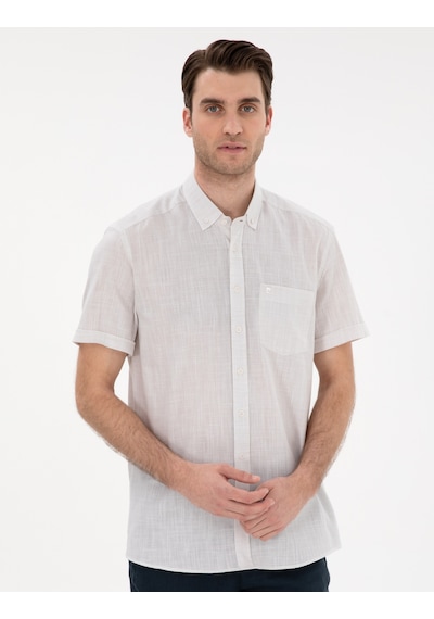 Pierre Cardin Erkek Bej Gömlek Kısa Kollu 50306950-vr011 Bej