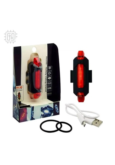 Led Uyarıcı Lamba 4 Modlu Kırmızı Bisiklet Scooter Motosiklet Siyah