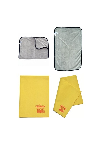 Spark 2315 Oto Kurulama Havlusu Ve Polikur 3224 Mikrofiber Güderi Oto Kurulama Bezi 2'li Set