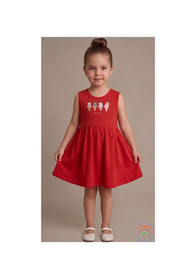 Ketbaby Kız Çocuk Kırmızı Dondurma Desenli Elbise %100 Pamuklu - 1-6 Yaş Kırmızı Kırmızı Ketbaby Kız Çocuk Kırmızı Dondurma Desenli Elbise %100 Pamuklu - 1-6 Yaş Kırmızı Kırmızı