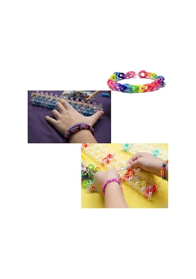 Rainbow Team Kendin Yap Rengarenk Örgü Tezgahlı Lastik Bant Bileklik Yapma Seti Rainbow Bands Rainbow Kutulu