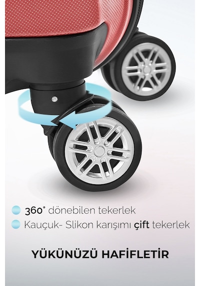 Polo & Sky Petek Model Kırmızı Renk Büyük Boy Valiz