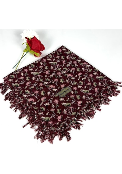 Eripek Sökme Boncuklu Tülbent 06577 Bordo