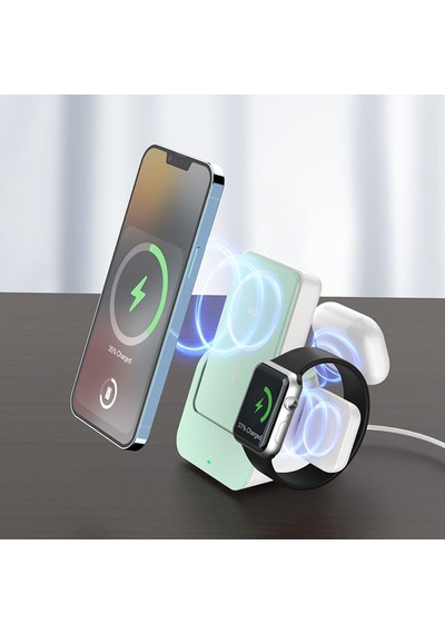 Kablosuz Power Bank Magsafe Uyumlu Büyük Güç Kaynağı Şarj Seti 10000 Mah Stand Olabilir Cep Telefonu Tablet Saa
