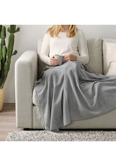 Ikea Holmvı Polar Koltuk Örtüsü Tek Kişilik 120 X 160 Cm Gri