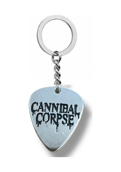 Cannibal Corpse Death Metal Grubu Pena Şeklinde Çift Taraflı Rock İşaretli Metal Anahtarlık