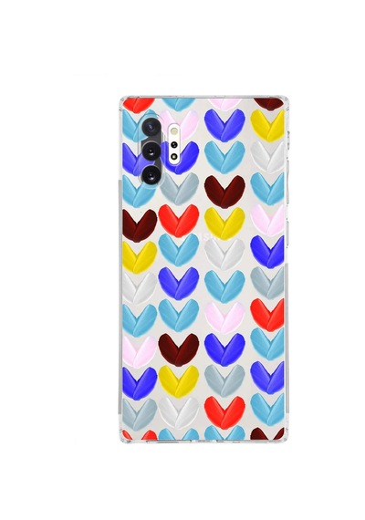 Samsung Galaxy Note 10 Plus İle Uyumlu Water Color 1 Kamera Korumalı Şeffaf Kılıf Şeffaf