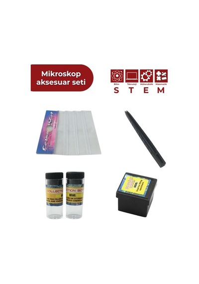 Temel Işıklı Bilimsel Çocuk Mikroskobu 100x 400x 1200x, Stem Eğitim Ve Deney Seti