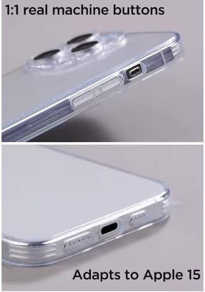 Genel İphone 15 Şeffaf Kılıf, Tpu Malzeme, Sararmaya Dayanıklı, Şeffaf Telefon Kılıfı
