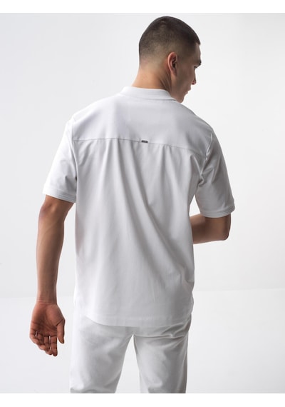 Xint Beyaz Pamuk Dokulu Regular Fit Tişört 502233