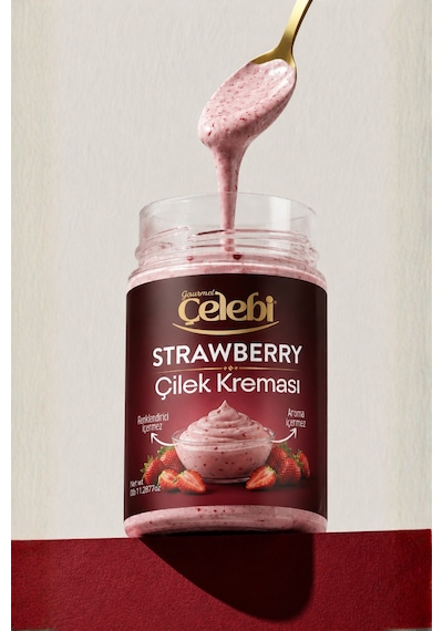 Çilek Kreması 320 Gr - Sürülebilir Gerçek Çilek Kreması