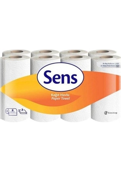 Sens Rulo Havlu 2 Katlı 8x3 24 Rulo