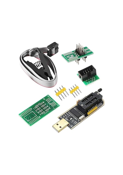 Ch341a 24 25 Serisi Eeprom Flash Bıos Usb Programlayıcı + Soıc8 Test Klipsi