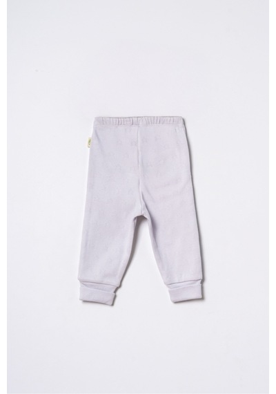 Babycosy Organic Wear %100 Organik Pamuk,2 Li Bebek Patikli Alt,pijama Seti Yıldız Detaylı,bebek Ve Yenidoğan Serisi Gri