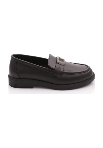 Dgn 528 Kadın Loafer Ayakkabı Siyah Napa