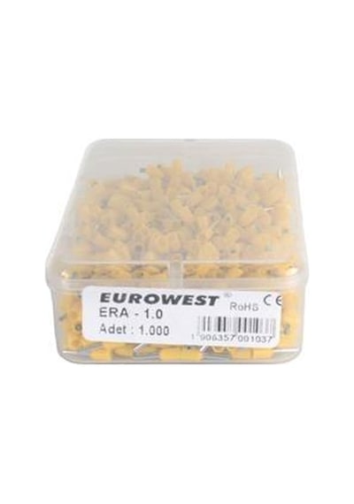 Eurowest 1,00mm Sarı İzoleli Yüksük 1 Kutu 1000 Adet