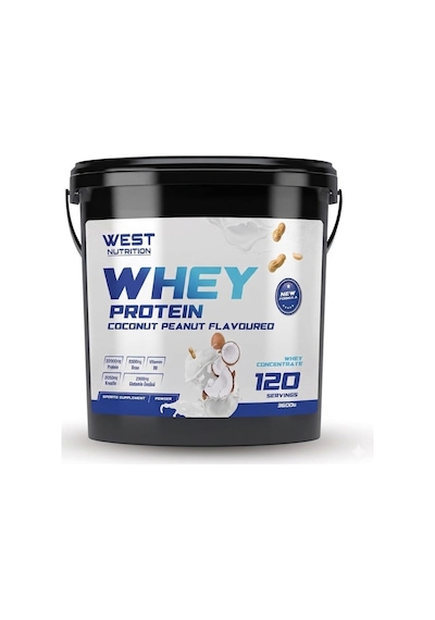 Whey Protein Tozu 3600 Gr 120 Servis Hindistan Cevizi&yer Fıstığı Ahududu